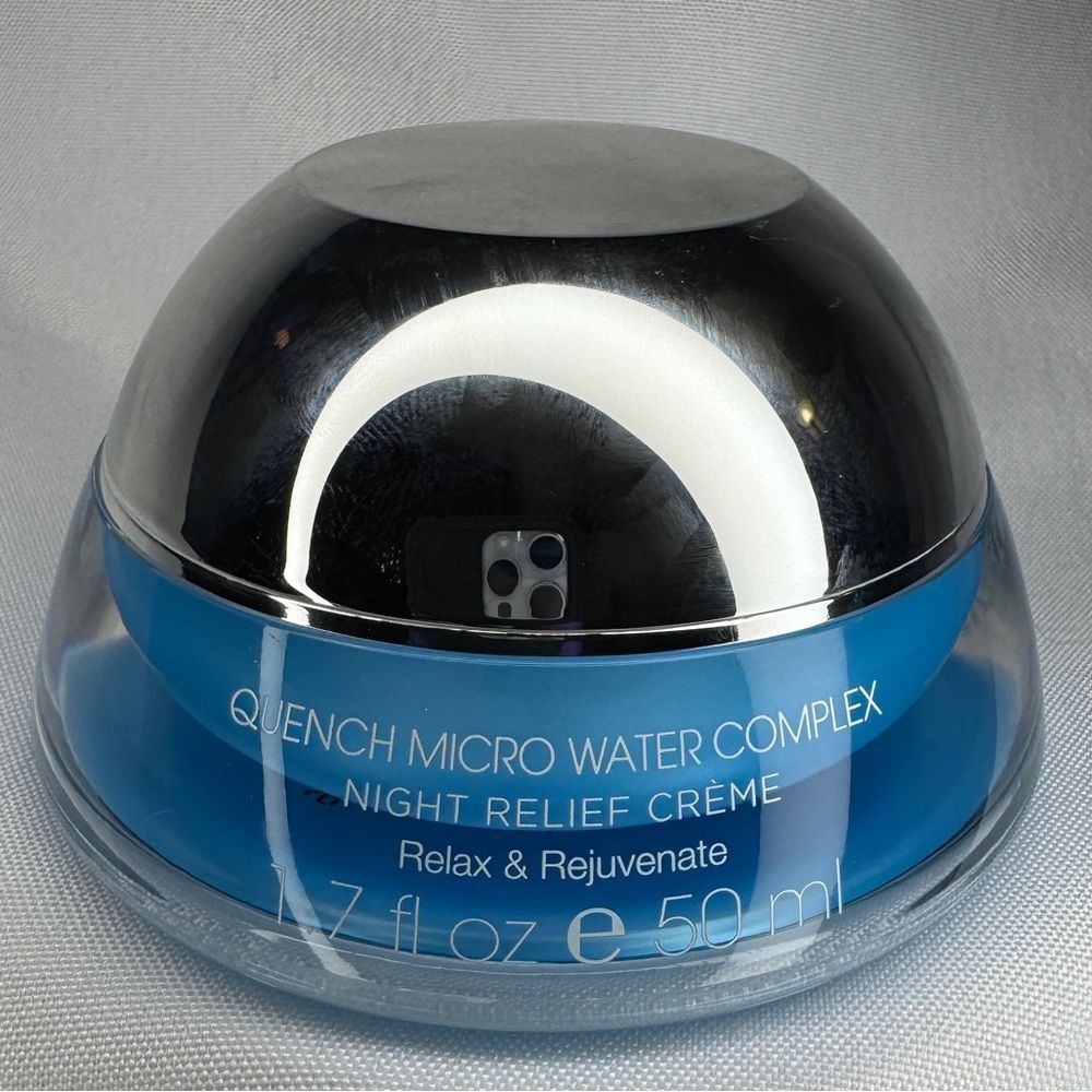 CLOSE OUT $ Quench Micro Water Complex Night Relief Crème 1.7 Fl Oz Paraben Free
